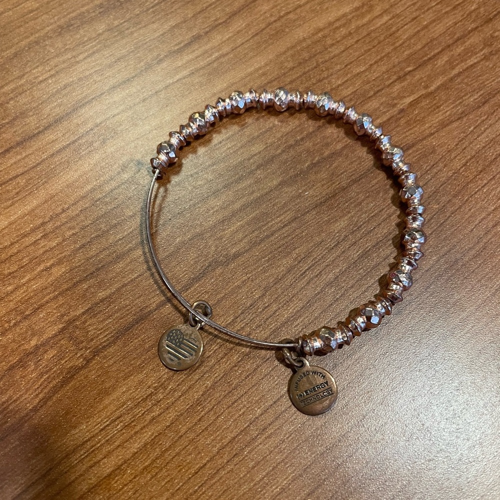 Alex and Ani Gold Beaded Bracelet with Charms